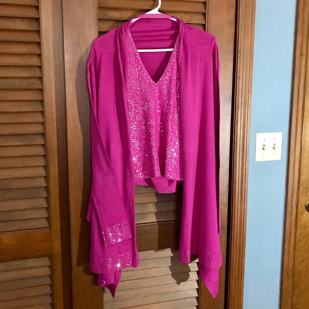 💖BCBG MAXAZRIA💖sequin sweater SET💖size XS/S